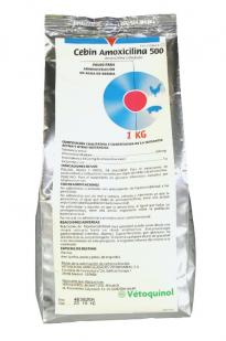 Cebin Amoxicilina 500 Cebin Amoxicilina Vetoquinol: amoxicilina oral para ganado porcino y avicultura