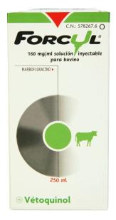Forcyl Cattle Forcyl Cattle Vetoquinol: marbofloxacino inyectable en dosis única para ganado vacuno